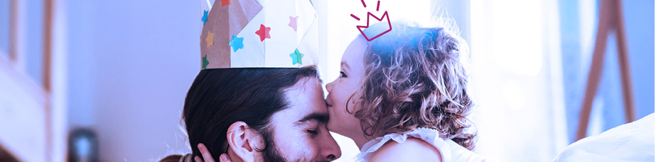 Adult and child playing