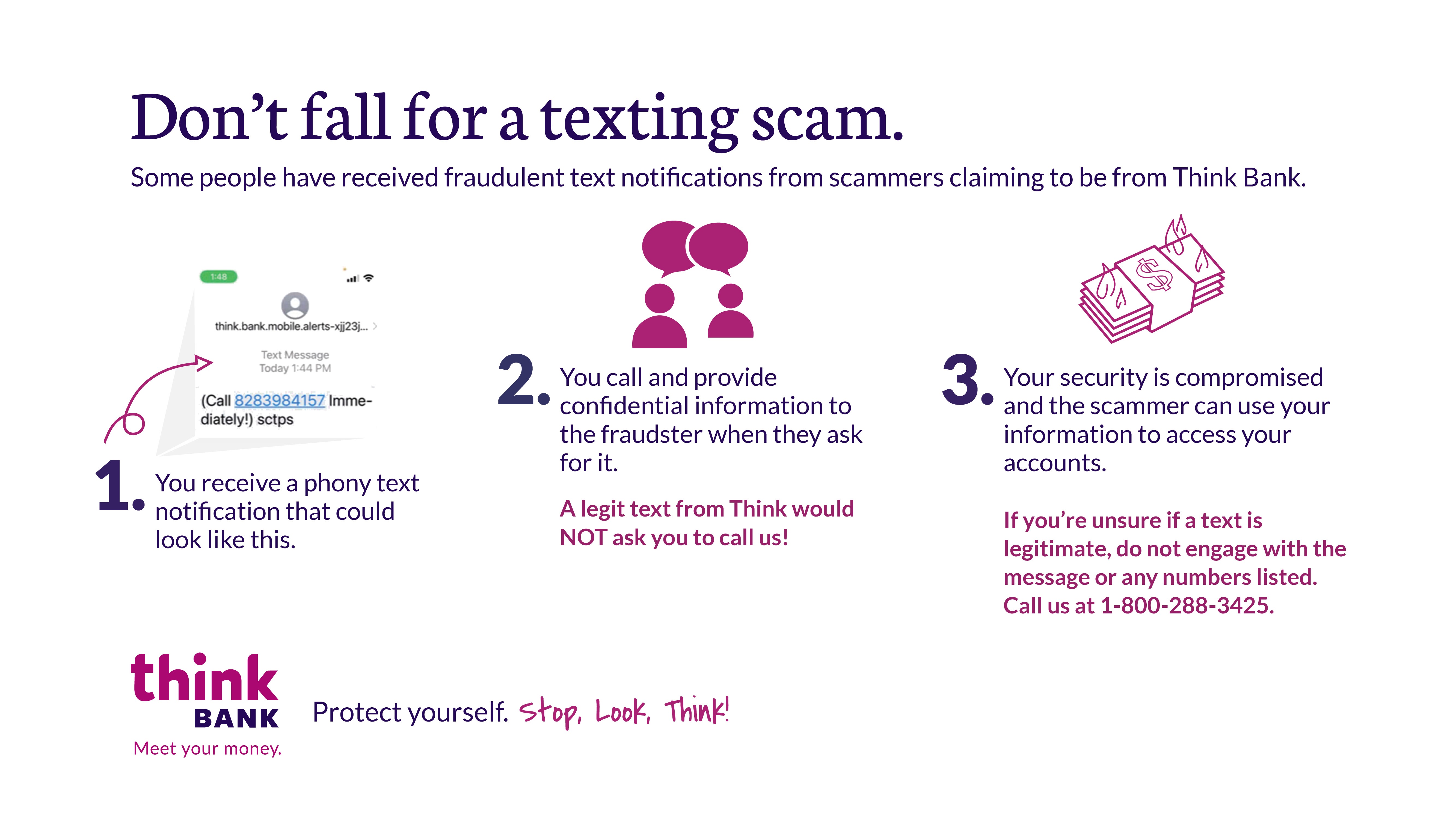 Don't fall for a texting scam.