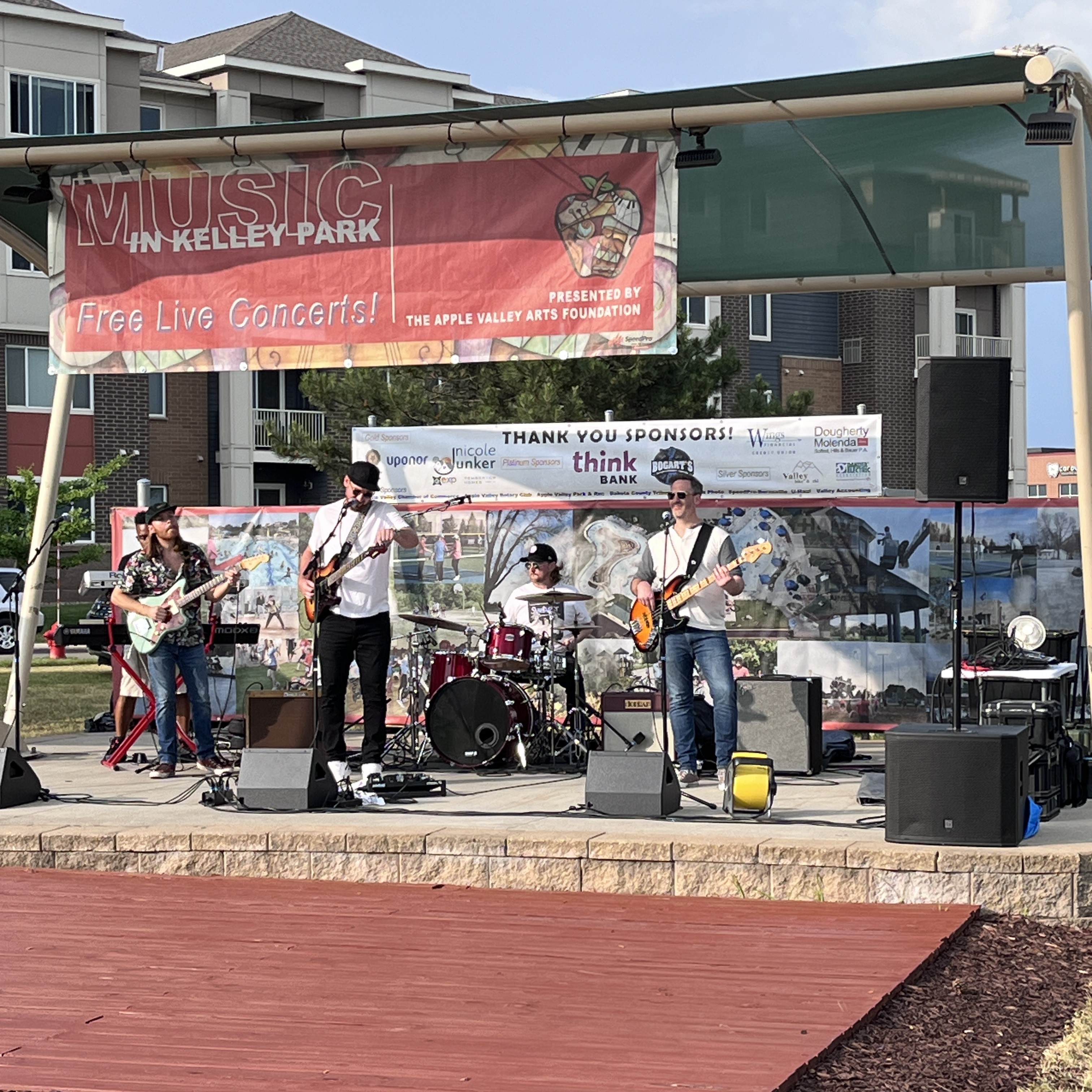 A band performing at Music in Kelly Park.
